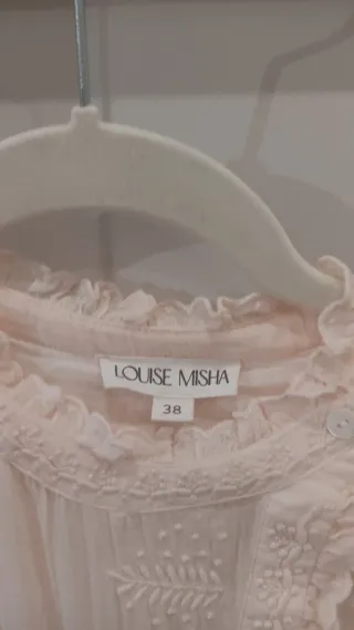 Blusa Louise Misha rosa bordada