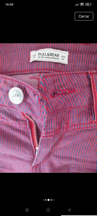 Pantalón skinny rayas finas Talla 34/36,