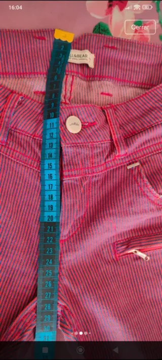 Pantalón skinny rayas finas Talla 34/36,