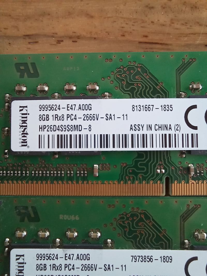 2x Kingston 8GB DDR4 PC4-2666V RAM afbeelding 2