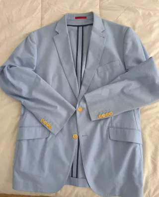 Americana El Corte Inglés Celeste Talla XL