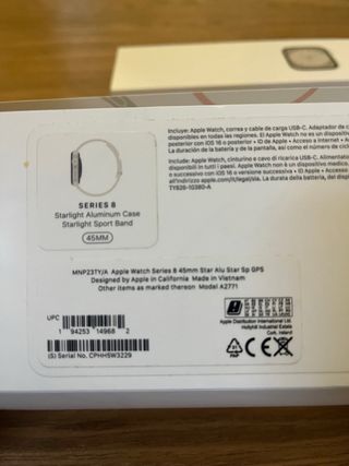 Apple Watch Serie 8 45mm GPS