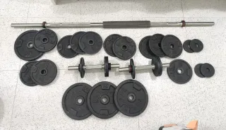 Mancuernas 20kg x2 + Barra 50kg