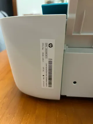 Impresora HP Azul y Blanca