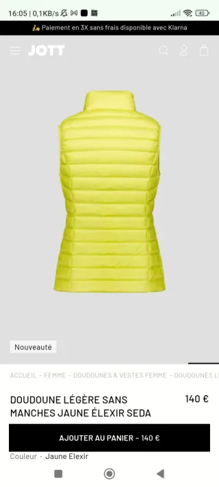 Chaleco Jott original, talla S.