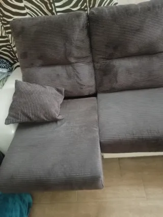 Sofá XL grande marrón y blanco