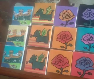 Cuadros decorativos de dragones y castillos