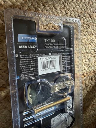 Bombín TESA TK100 30x30mm Latonado Alta Seguridad