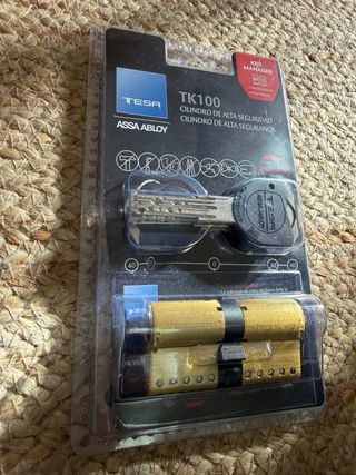 Bombín TESA TK100 30x30mm Latonado Alta Seguridad