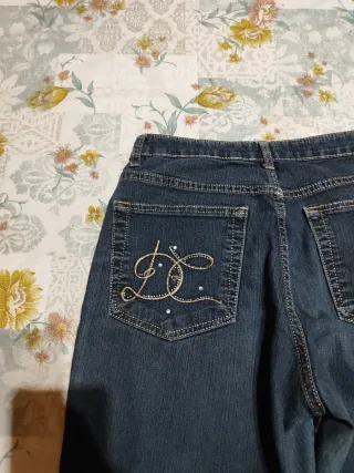 Jeans donna in cotone blu