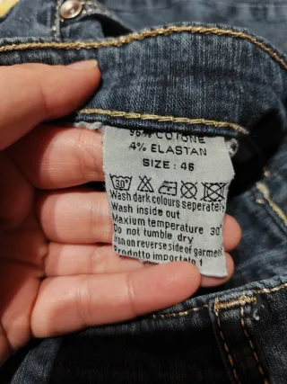 Jeans donna in cotone blu