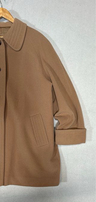 Abrigo lana cachemir camel clásico XL
