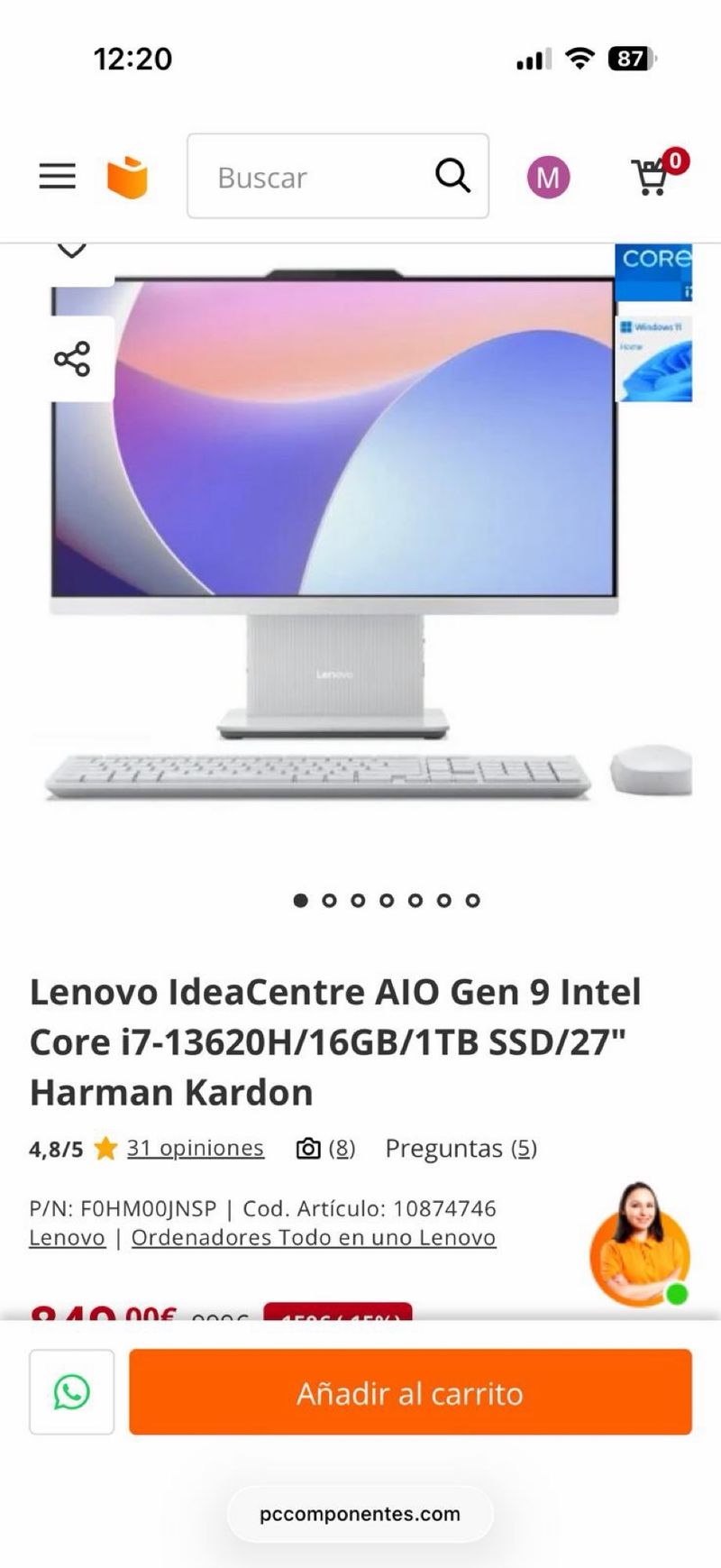Lenovo IdeaCentre AIO Gen 9 27 i7