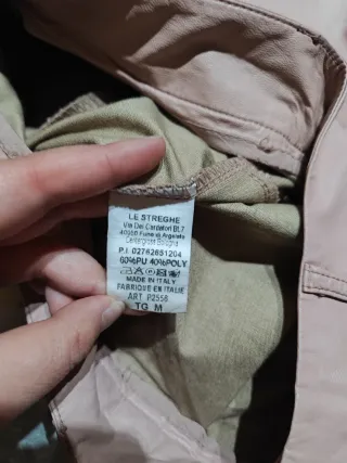 Pantaloni donna ecopelle rosa nuovi