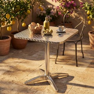 Tavolo a Colonna da Esterno Alluminio Antiruggine