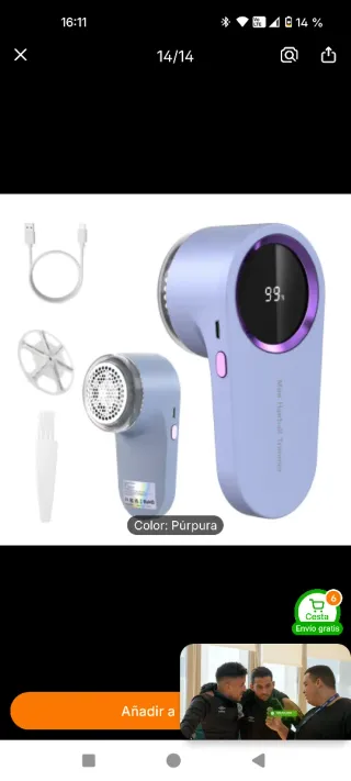 Quitapelusas electrónico USB Nuevo Sin estrenar