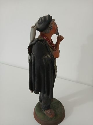 Statua Cacciatore Terracotta Policroma con Fucile