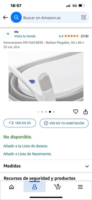 Bañera Plegable Bebé MS Fold 6836 Gris