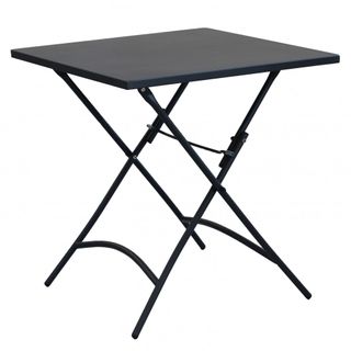 Tavolo Outdoor Quadrato Pieghevole Ferro Antracite