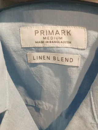 Camisa manga corta Primark azul Talla M