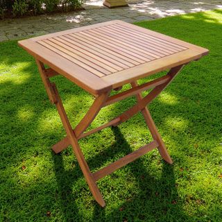 Tavolino Pieghevole in Legno di Acacia per Esterno