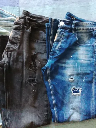 Lote de 6 tejanos/vaqueros, tallas 38/M