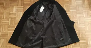 Abrigo Zara Negro Doble Botonadura