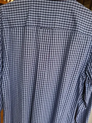 Camisa Cortefiel. Cuadros azul y blanco