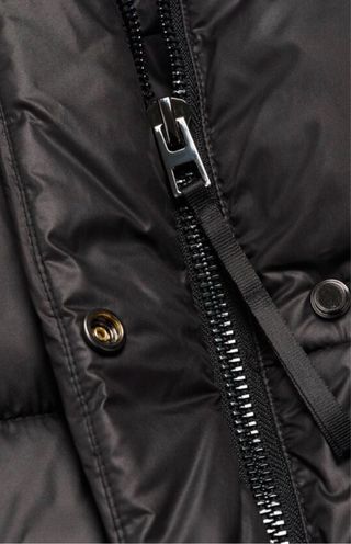 Abrigo acolchado largo Mango negro