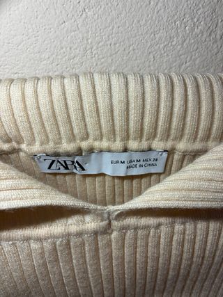 Jersey Zara canalé cuello barco Talla M