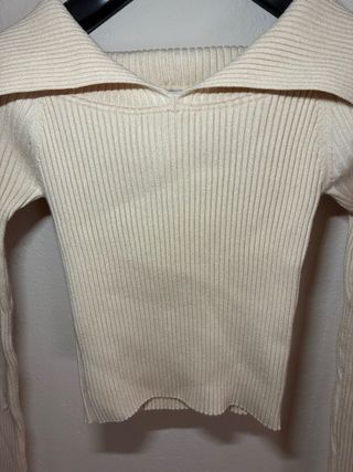 Jersey Zara canalé cuello barco Talla M