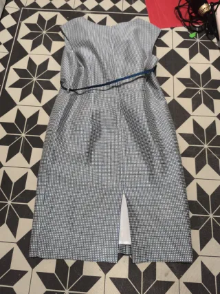 Vestido Roberto Verino azul y blanco