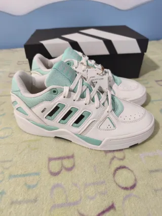Zapatillas Adidas Midcity Hombre Blancas/Teal
