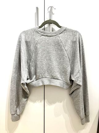 Sudadera corta gris