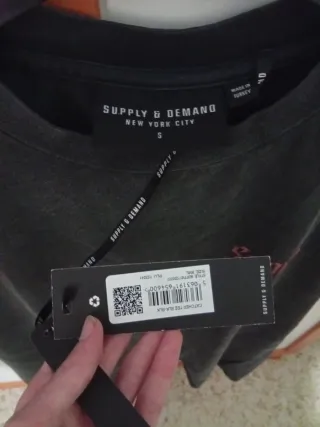 Camiseta Supply & Demand gris XS oversize