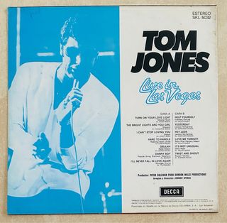 TOM JONES VINILO LP DIRECTO EN LAS VEGAS 1970