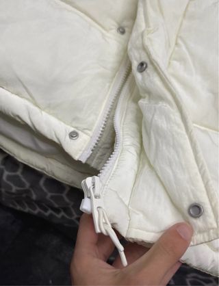 Chaqueta Zara Acolchada Blanca Talla M