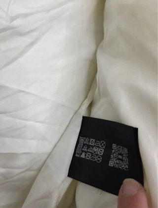 Chaqueta Zara Acolchada Blanca Talla M