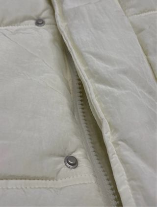 Chaqueta Zara Acolchada Blanca Talla M