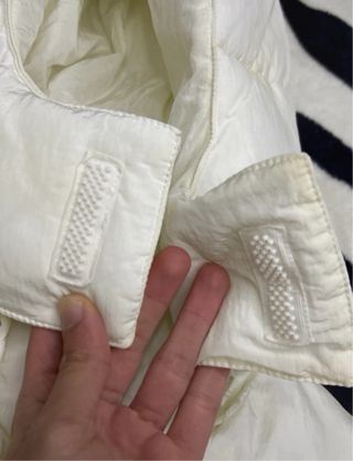 Chaqueta Zara Acolchada Blanca Talla M