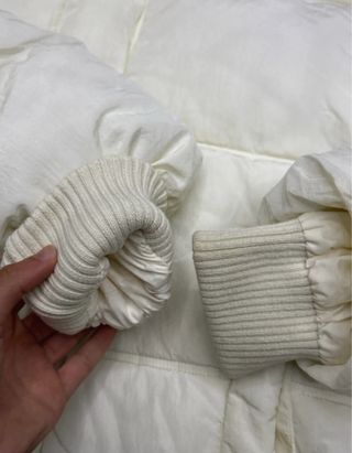 Chaqueta Zara Acolchada Blanca Talla M