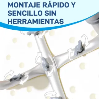 Taburete Ducha Aluminio Altura Regulable