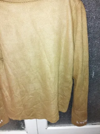 Jersey Mujer Lana Dorado Talla XL