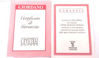 Set 6 Segnaposto Vetro Murano Vintage