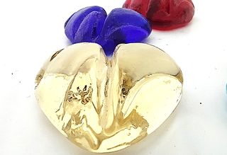 Set 6 Segnaposto Vetro Murano Vintage