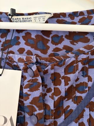Camisa Zara Estampado Animal Talla M