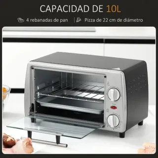 Horno Eléctrico Sobremesa 10L 750W