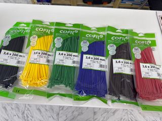 600 Bridas 100% Nylon Colores 3,6x200mm