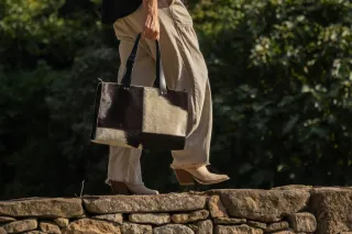 Bolso piel original vaca y cebra