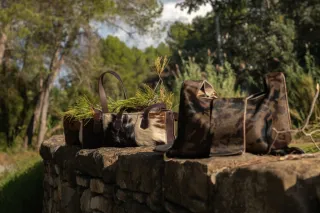 Bolso piel original vaca y cebra